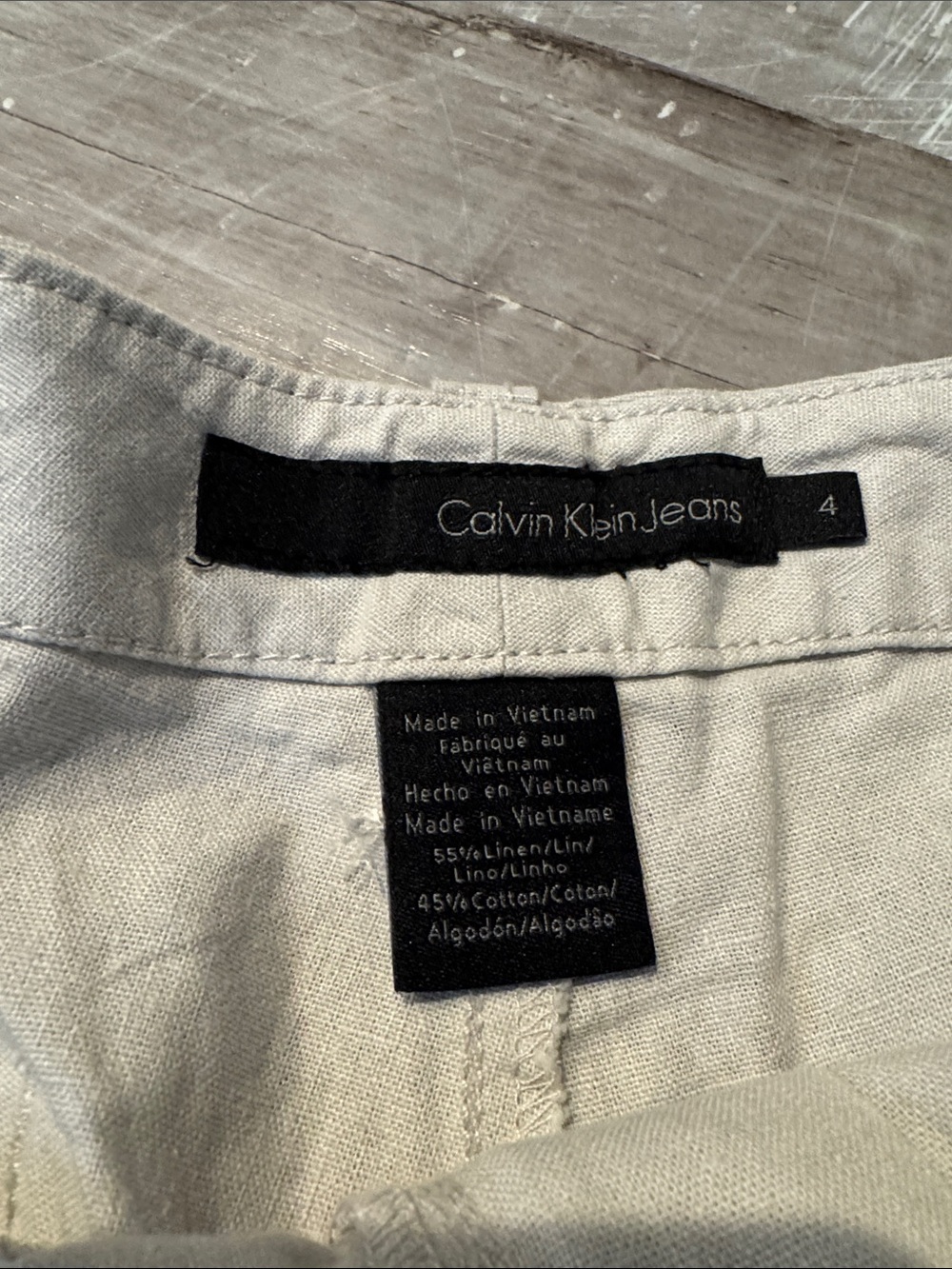 Calvin Klein Women's Cargo Shorts in Light Beige - Picture 2 of 7